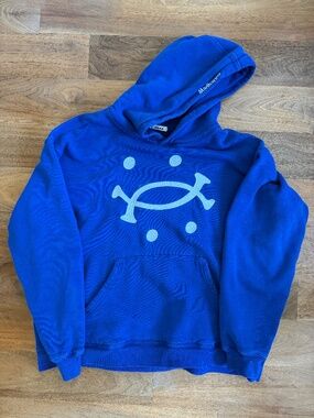 Madhappy blue hoodie sweatshirt, size large